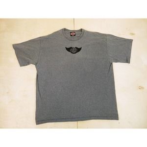 Vtg Harley Davidson Gray USA Logo shirt XXL